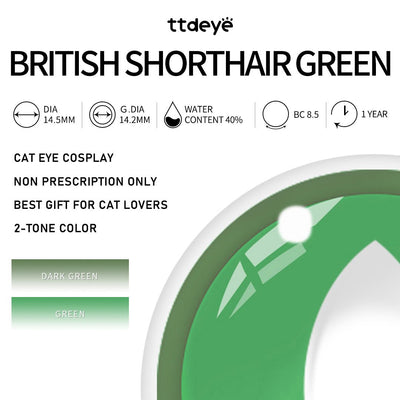 TTDeye British Shorthair Cat Green | 1 Year