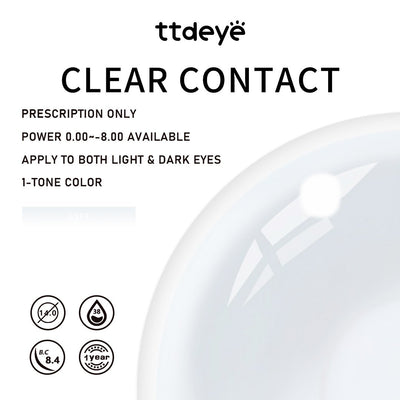 TTDeye Clear Contacts | 1 Year