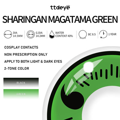 TTDeye Sharingan Magatama Green Style | 1 Year