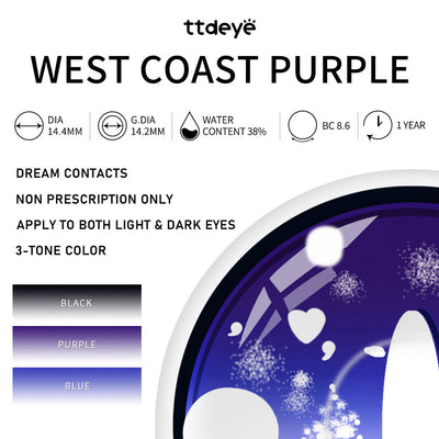 TTDeye West Coast Purple | 1 Year