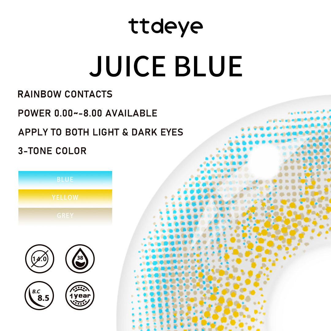 Order Ttdeye Juice Blue Colored Contact Lenses Online