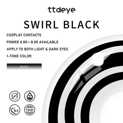 TTDeye Swirl Black | 1 Year