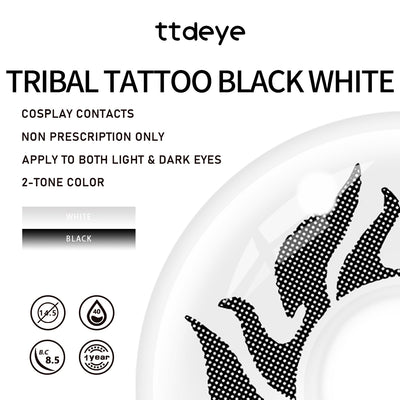 TTDeye Tribal Tattoo Black-White | 1 Year